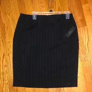 Pinstripe pencil skirt
